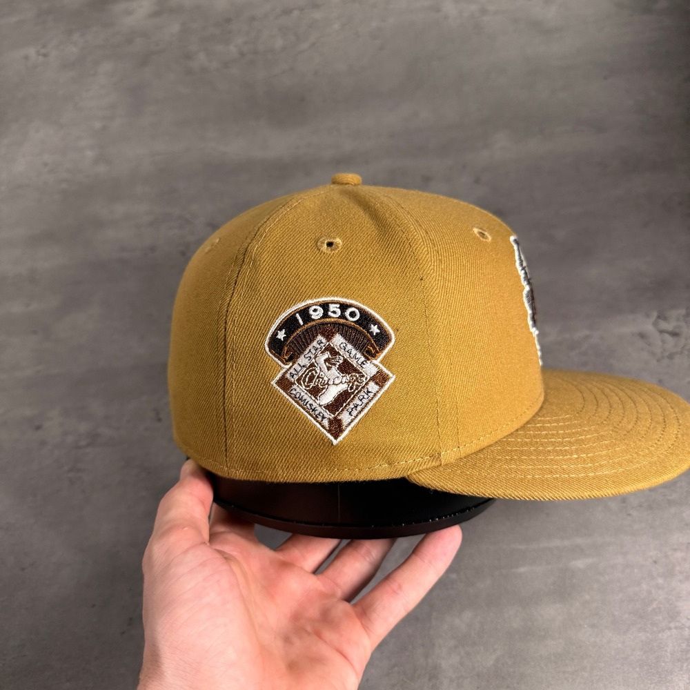 New Era Chicago White Sox Hat 7 Panama Tan Gray UV Comiskey Park 1950 Patch - Picture 4 of 7